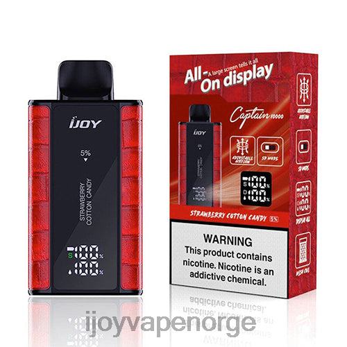 iJOY Disposable Vape Price - iJOY Bar Captain engangs L0VT495 jordbær sukkerspinn