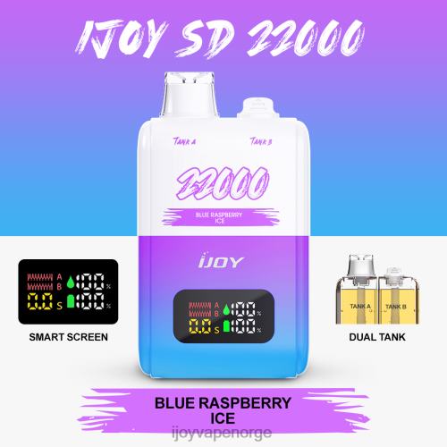 iJOY Disposable Vape Flavours - iJOY SD 22000 engangs L0VT4149 blå bringebæris