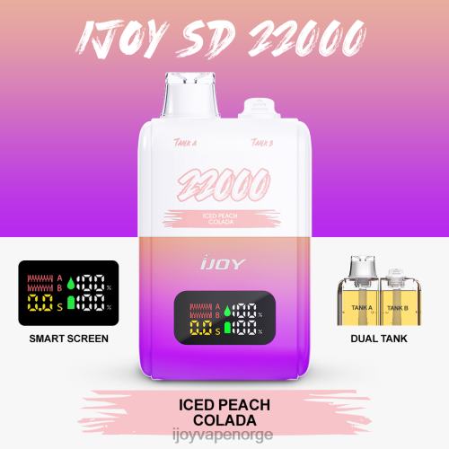 iJOY Disposable Vape Price - iJOY SD 22000 engangs L0VT4155 iset fersken colada